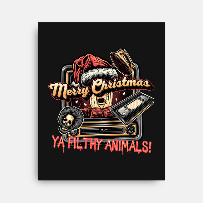 Christmas Animals-None-Stretched-Canvas-glitchygorilla