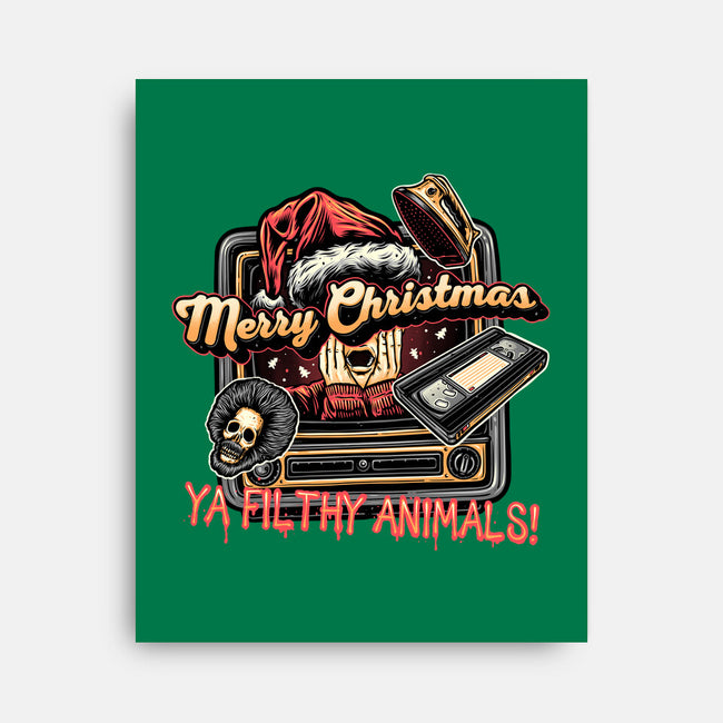 Christmas Animals-None-Stretched-Canvas-glitchygorilla