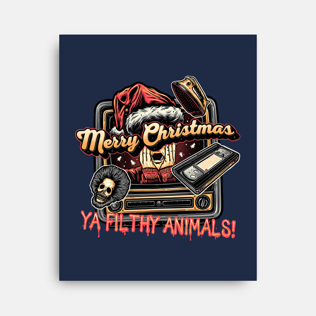 Christmas Animals-None-Stretched-Canvas-glitchygorilla