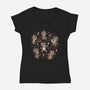 Dark Cuties-Womens-V-Neck-Tee-eduely