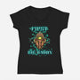 First Big Daddy-Womens-V-Neck-Tee-nickzzarto