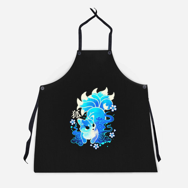 Ice Kawaii Kitsune-Unisex-Kitchen-Apron-NemiMakeit