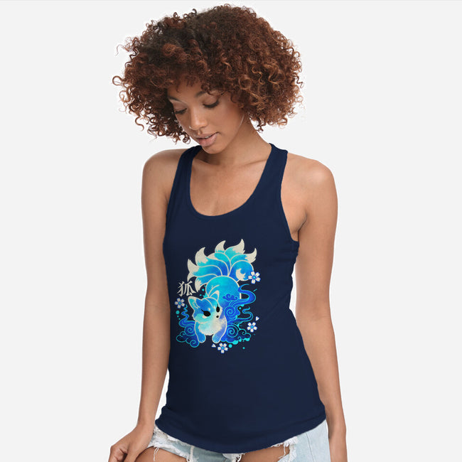 Ice Kawaii Kitsune-Womens-Racerback-Tank-NemiMakeit