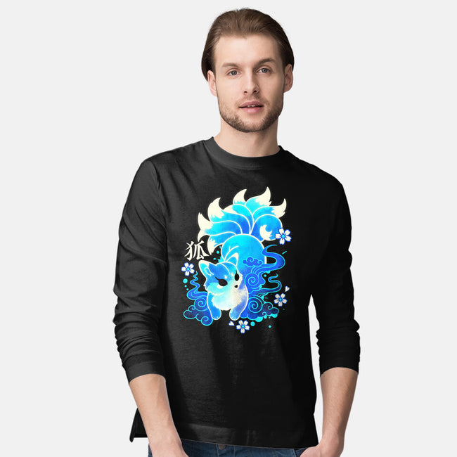 Ice Kawaii Kitsune-Mens-Long Sleeved-Tee-NemiMakeit