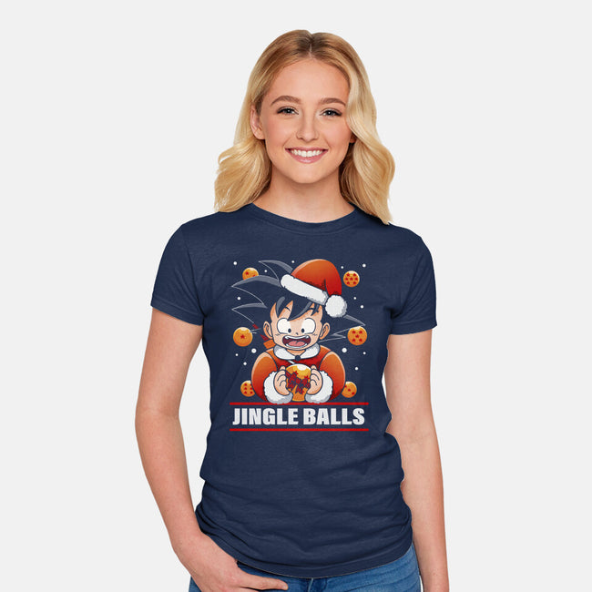 Jingle Balls-Womens-Fitted-Tee-Vallina84