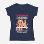 Christmas Loading-Womens-V-Neck-Tee-NemiMakeit