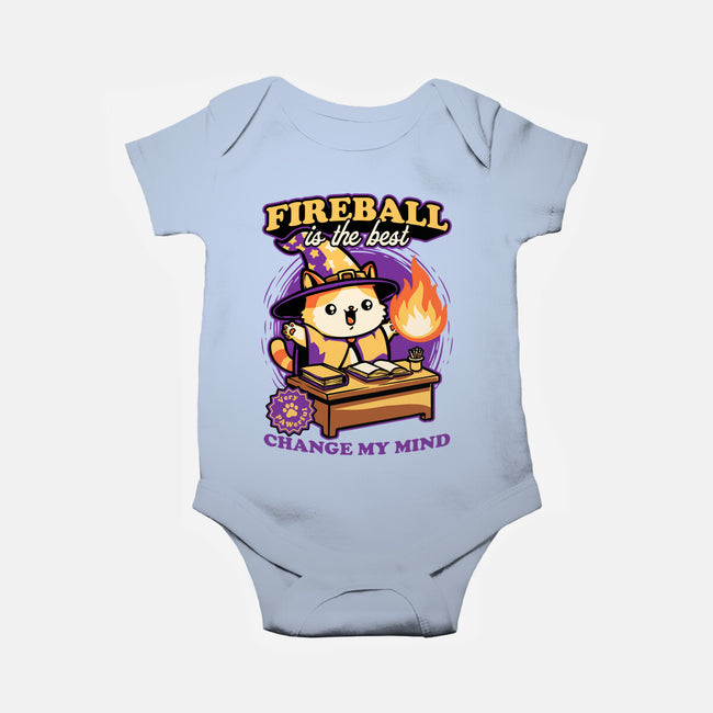 Wizard Cat Fireball-Baby-Basic-Onesie-Studio Mootant