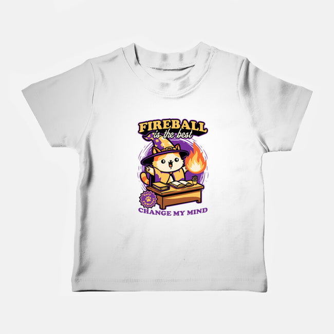 Wizard Cat Fireball-Baby-Basic-Tee-Studio Mootant