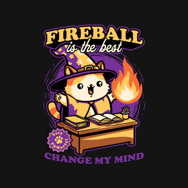 Wizard Cat Fireball-Womens-Basic-Tee-Studio Mootant