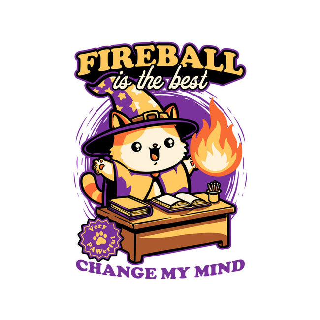 Wizard Cat Fireball-Womens-Basic-Tee-Studio Mootant