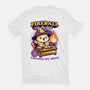 Wizard Cat Fireball-Mens-Basic-Tee-Studio Mootant