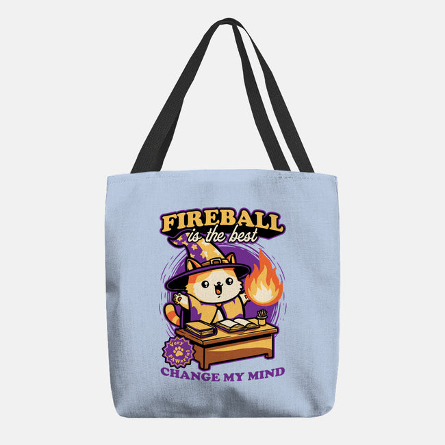 Wizard Cat Fireball-None-Basic Tote-Bag-Studio Mootant