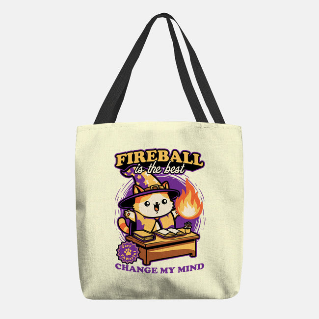 Wizard Cat Fireball-None-Basic Tote-Bag-Studio Mootant