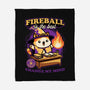 Wizard Cat Fireball-None-Fleece-Blanket-Studio Mootant