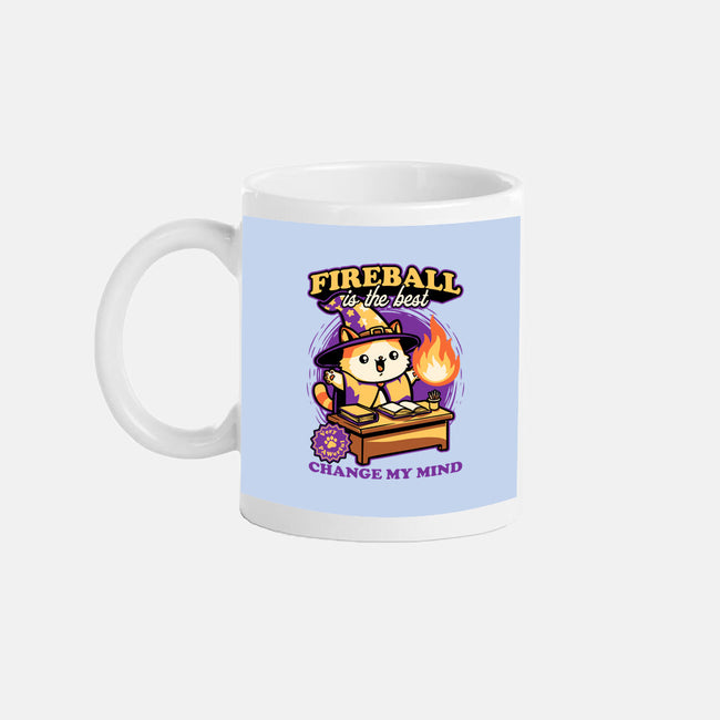 Wizard Cat Fireball-None-Mug-Drinkware-Studio Mootant