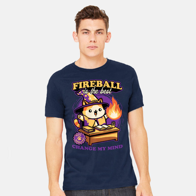 Wizard Cat Fireball-Mens-Heavyweight-Tee-Studio Mootant