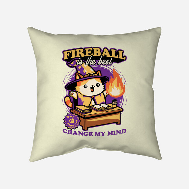 Wizard Cat Fireball-None-Removable Cover w Insert-Throw Pillow-Studio Mootant