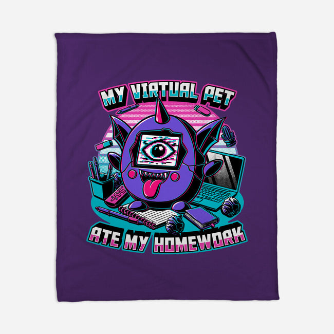 Digital Pet Homework-None-Fleece-Blanket-Studio Mootant