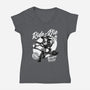 Biker Witch-Womens-V-Neck-Tee-Studio Mootant