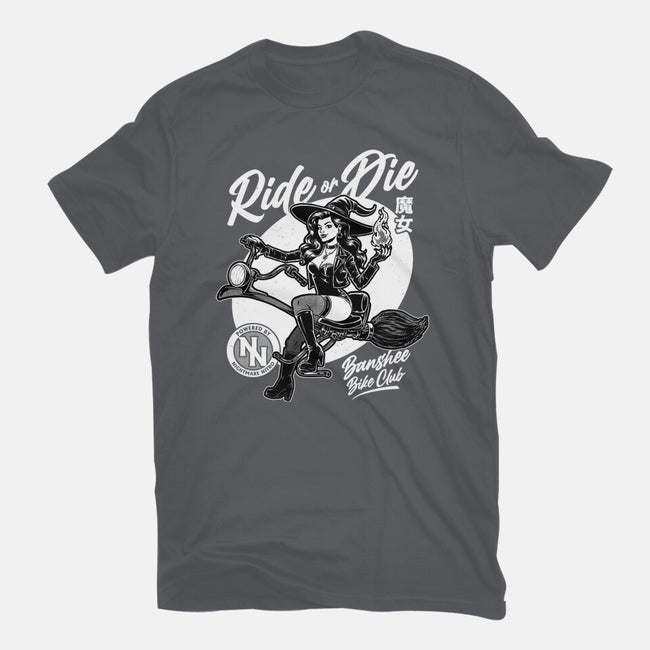 Biker Witch-Womens-Fitted-Tee-Studio Mootant