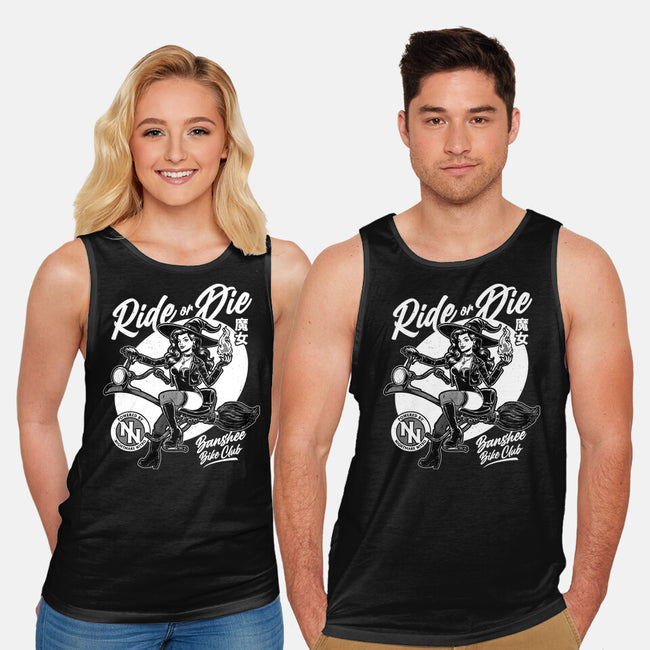 Biker Witch-Unisex-Basic-Tank-Studio Mootant