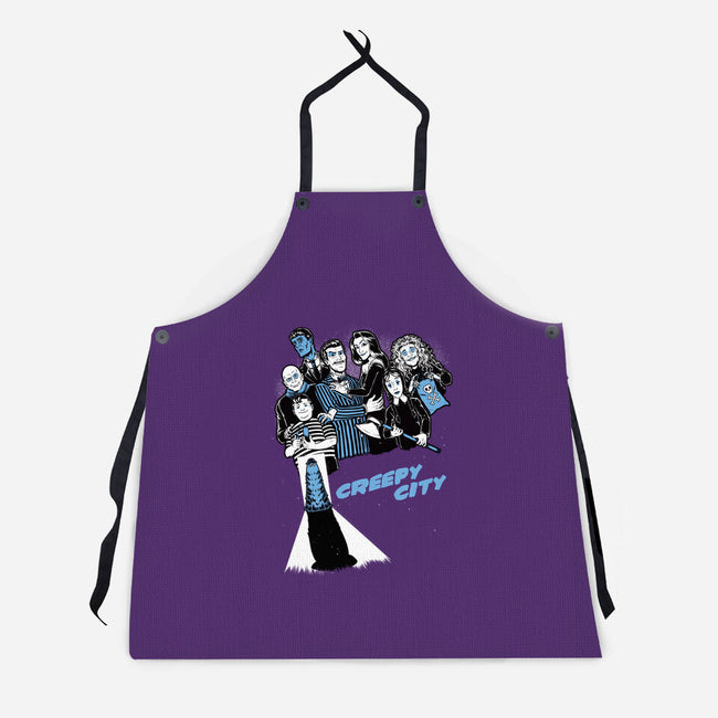 Creepy City-Unisex-Kitchen-Apron-Studio Mootant