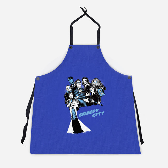 Creepy City-Unisex-Kitchen-Apron-Studio Mootant