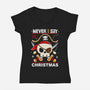 Never Say Christmas-Womens-V-Neck-Tee-Vallina84