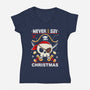 Never Say Christmas-Womens-V-Neck-Tee-Vallina84