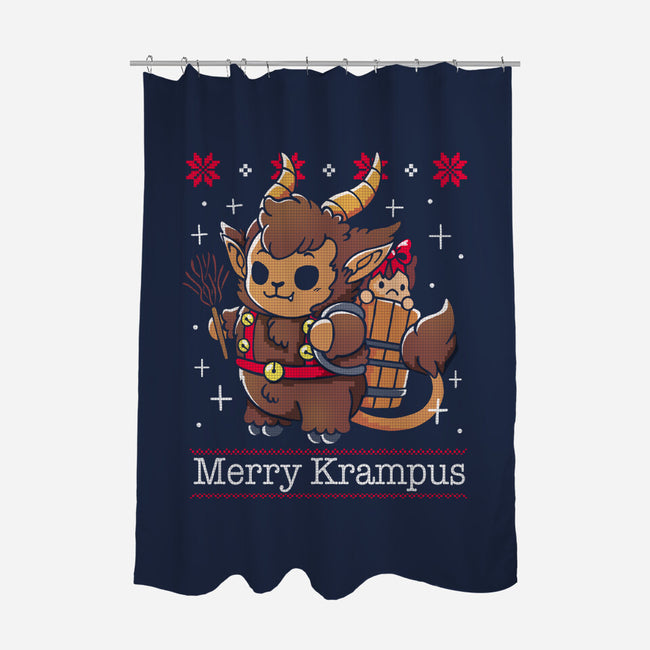 Merry Krampus To All-None-Polyester-Shower Curtain-Vallina84