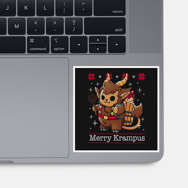 Merry Krampus To All-None-Glossy-Sticker-Vallina84