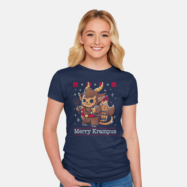 Merry Krampus To All-Womens-Fitted-Tee-Vallina84