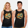 Impressionist Cat Sunflowers-Unisex-Basic-Tank-worlddominationforcats