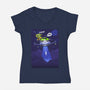 Wrong Planet-Womens-V-Neck-Tee-Rajj