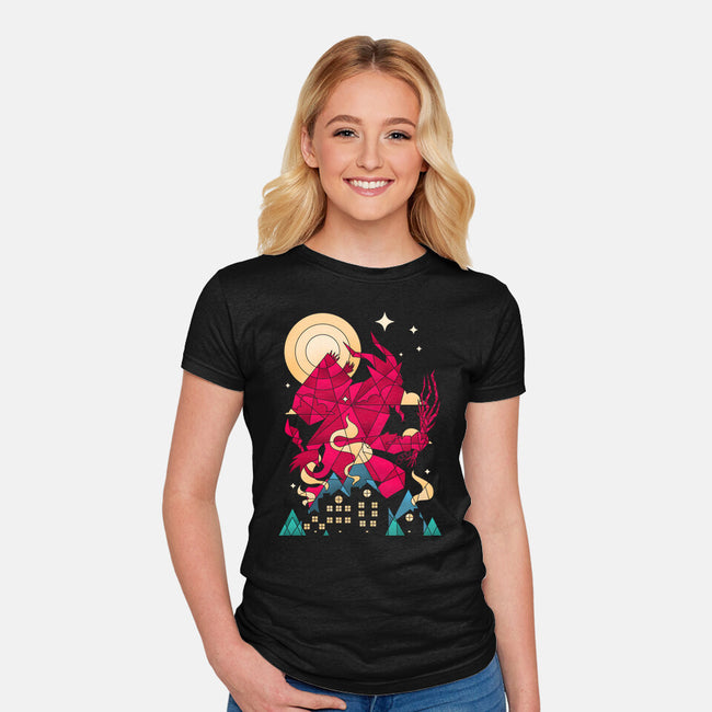 Krampus Midnight-Womens-Fitted-Tee-sachpica