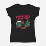 Christmas Fighter-Womens-V-Neck-Tee-teesgeex