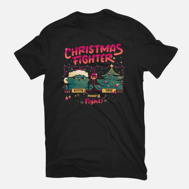 Christmas Fighter-Mens-Heavyweight-Tee-teesgeex