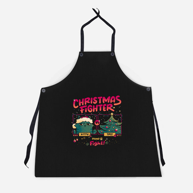 Christmas Fighter-Unisex-Kitchen-Apron-teesgeex