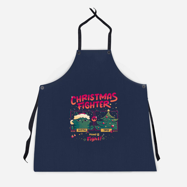 Christmas Fighter-Unisex-Kitchen-Apron-teesgeex