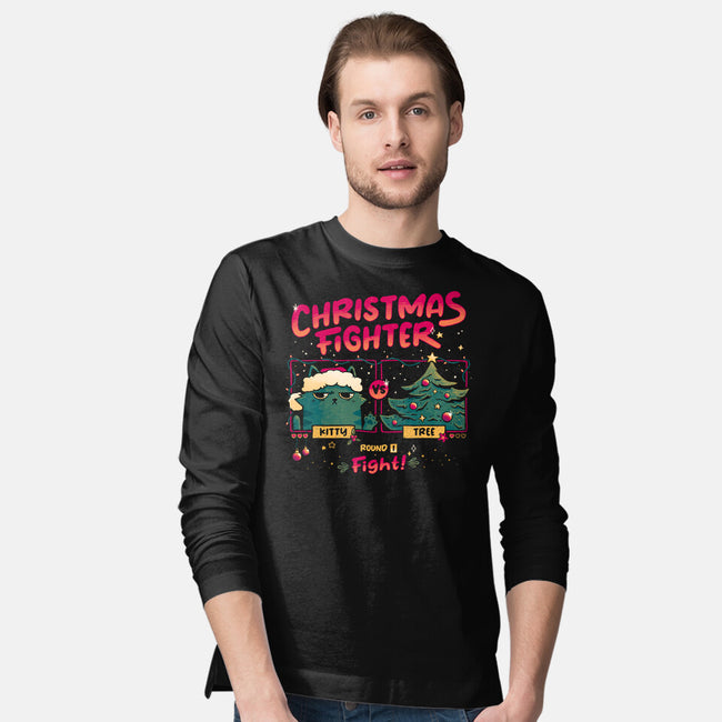 Christmas Fighter-Mens-Long Sleeved-Tee-teesgeex