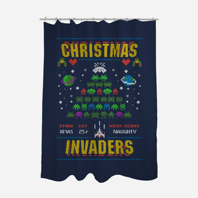 Christmas Invaders-None-Polyester-Shower Curtain-Arinesart