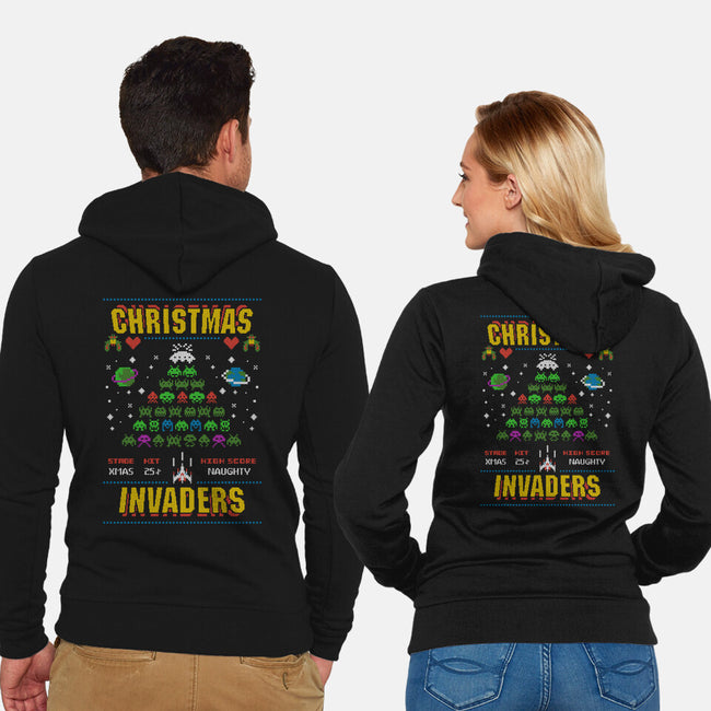 Christmas Invaders-Unisex-Zip-Up-Sweatshirt-Arinesart