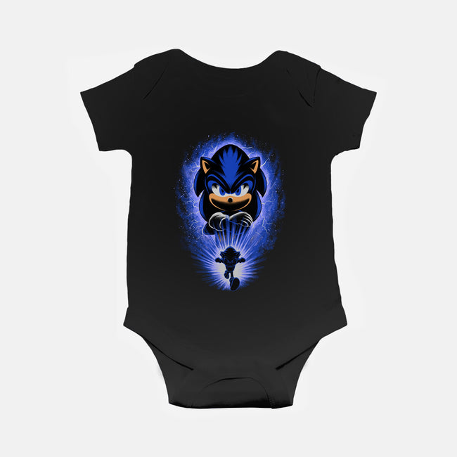 Big Blue Blur-Baby-Basic-Onesie-rmatix