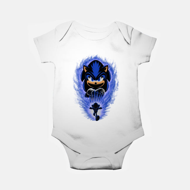 Big Blue Blur-Baby-Basic-Onesie-rmatix