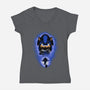 Big Blue Blur-Womens-V-Neck-Tee-rmatix