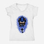 Big Blue Blur-Womens-V-Neck-Tee-rmatix