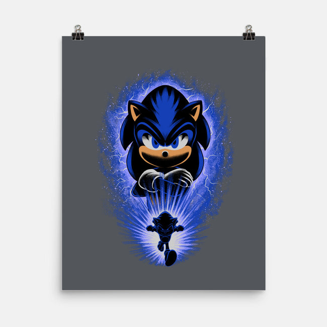 Big Blue Blur-None-Matte-Poster-rmatix