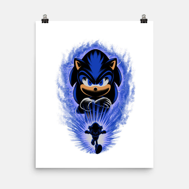 Big Blue Blur-None-Matte-Poster-rmatix