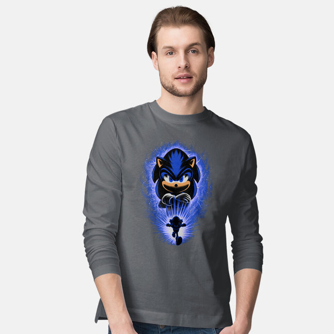 Big Blue Blur-Mens-Long Sleeved-Tee-rmatix