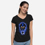 Big Blue Blur-Womens-V-Neck-Tee-rmatix